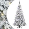 vidaXL Kunstigt Hinged Juletr&aelig; med 300 LED'er Hvid 210 cm PE og PVC