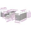 vidaXL Havesofa S&aelig;t 8 pcs Sort polyrattan