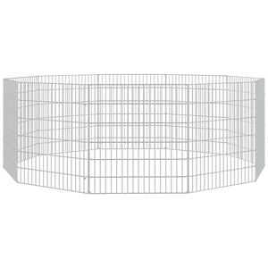 vidaXL k&aelig;ledyrsindhegning 54x60 cm 10 paneler galvaniseret jern