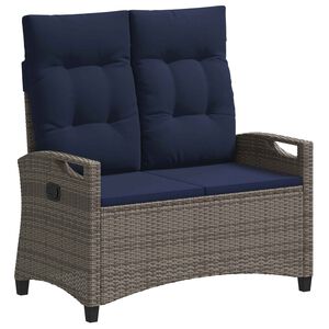 vidaXL Haveb&aelig;nk med pude 105 x 60 x 112 cm st&aring;l