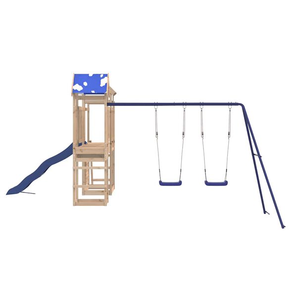 vidaXL udendørs legesæt massivt fyrretræ