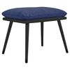 vidaXL fodskammel 45x29,5x35 cm stof og kunstl&aelig;der bl&aring;