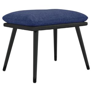 vidaXL fodskammel 45x29,5x35 cm stof og kunstl&aelig;der bl&aring;