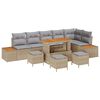 vidaXL Havesofa S&aelig;t 10 stk. 9-Antal s&aelig;der Beige og lys gr&aring;