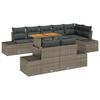 vidaXL Havesofa S&aelig;t 9 stk. Gr&aring; polyrattan