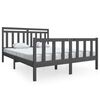 vidaXL sengeramme 150x200 cm King Size massivt tr&aelig; gr&aring;