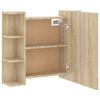 vidaXL spejlskab med LED-lys 70x16,5x60 cm sonoma-eg