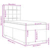 vidaXL kontinentalseng med madras 100x200 cm stof sort