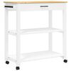 vidaXL k&oslash;kkenvogn MONZA 84x40x88,5 cm massivt fyrretr&aelig; hvid