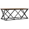vidaXL sofabord 100x49x40 cm konstrueret tr&aelig; r&oslash;get egetr&aelig;sfarve