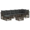 vidaXL Havesofa S&aelig;t 8 stk. Gr&aring; polyrattan