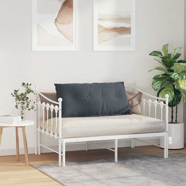 vidaXL Rygpude M&oslash;rkegr&aring; 100 x 50 cm Velourstof