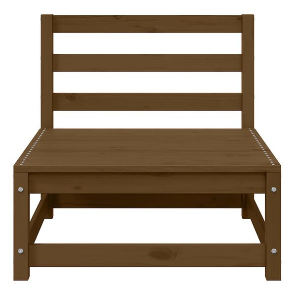 vidaXL midterdele til havesofa 2 stk. med creme hynde massivt fyrretr&aelig;