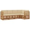 vidaXL Udend&oslash;rs sofagruppe 5 stk. Naturlig og Beige Polyester