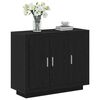 vidaXL Sideboard Sort eg 92 x 35 x 75 cm Konstrueret tr&aelig;