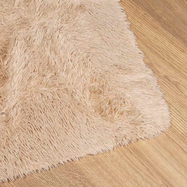 vidaXL shaggy gulvt&aelig;ppe NAVARRA 80x150 cm h&oslash;je luv polyester beige