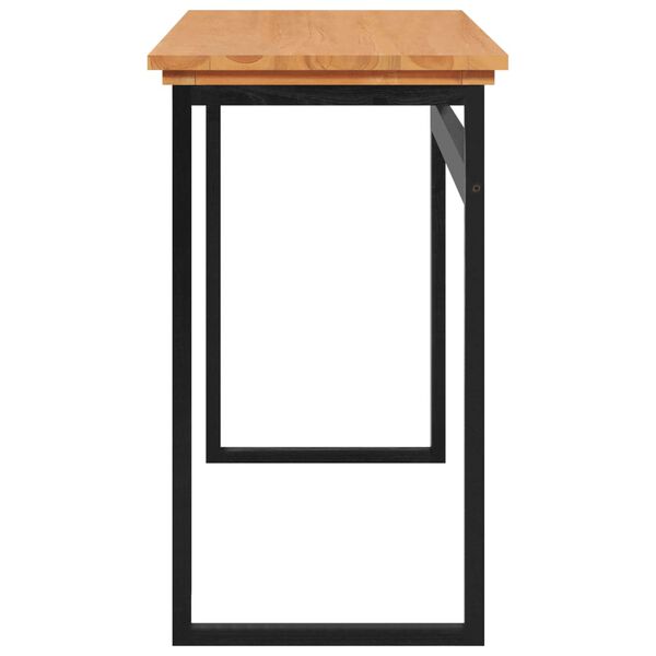 vidaXL skrivebord 120x45x75 cm massivt teaktr&aelig;