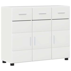 vidaXL Sideboard med hylde FLORIN H&oslash;j gloss hvid 88,5 x 30,5 x 73 cm