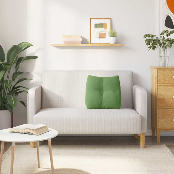 vidaXL Rygpude Lys gr&oslash;n 45 x 24 x 50 cm Fl&oslash;jl