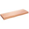 vidaXL v&aelig;ghylde 80x30x(2-6) cm behandlet massivt egetr&aelig; lysebrun