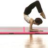vidaXL oppustelig gymnastikm&aring;tte med pumpe 500 x 100 x 10 cm PVC Pink