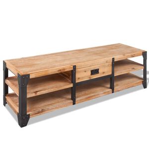vidaXL TV-bord massivt akacietr&aelig; 140x40x45 cm
