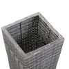 vidaXL hævet plantekasse 30x30x80 cm polyrattan grå