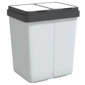vidaXL dobbelt affaldsspand 2x25 l hvid