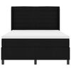 vidaXL Box spring seng med madras Sort 140 x 200 cm Stof