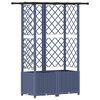 vidaXL H&aelig;vet Bed med Trellis og Tag Gr&aring; 124 x 40 x 136 cm PP