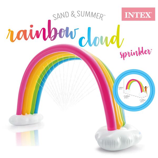 Intex Rainbow Cloud-vandsprinkler flerfarvet 300x109x180 cm