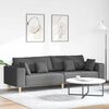 vidaXL Stof sofa med pude Mørkegrå 208 cm Stof
