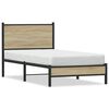 vidaXL sengeramme uden madras 90x190 cm metal sonoma-eg