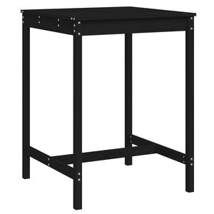 vidaXL havebord 82,5x82,5x110 cm massivt fyrretr&aelig; sort