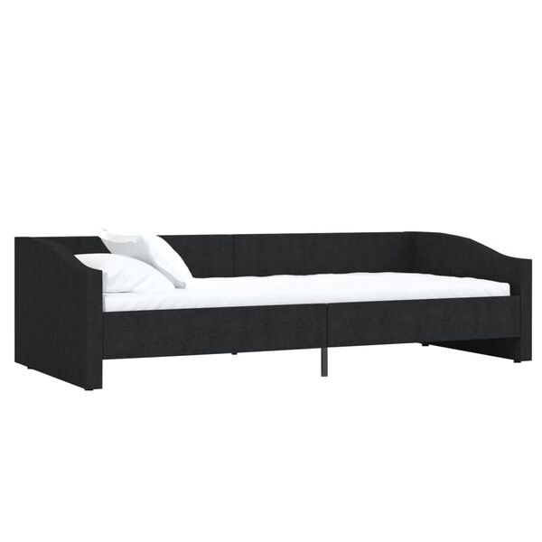 vidaXL daybed med madras og USB 90x200 cm stof sort