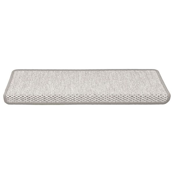 vidaXL selvkl&aelig;bende trappem&aring;tter 30 stk. 65x21x4 cm sisal-look platina