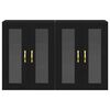 vidaXL V&aelig;ggeskabe 2 pcs Sort eg 69,5 x 34 x 90 cm Konstrueret tr&aelig;