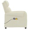 vidaXL l&oslash;ftestol med massagefunktion kunstl&aelig;der cremefarvet