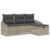 vidaXL Sofa S&aelig;t med pude 4 pcs polyrattan