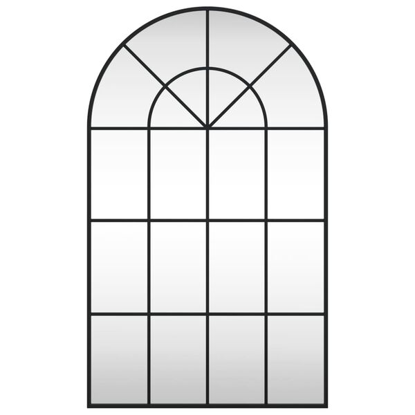 vidaXL vægspejl 60x100 cm buet jern sort