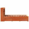 vidaXL seng med reol uden madras 100x200cm massivt fyrretræ gyldenbrun