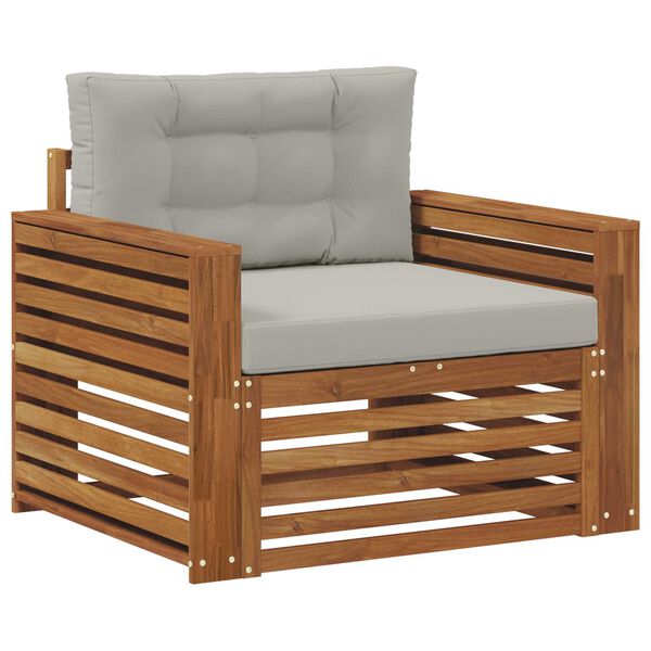 vidaXL Udend&oslash;rs sofagruppe Soli Akacietr&aelig; og polyester Naturfarvet