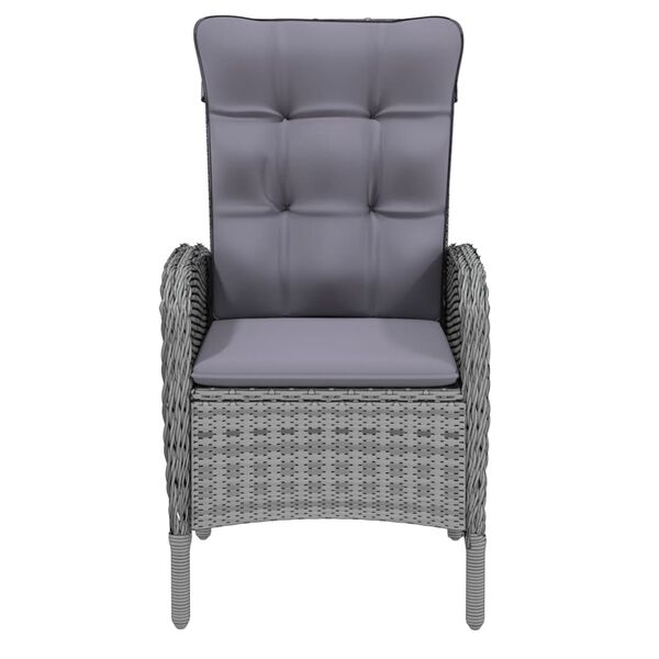 vidaXL spisebordss&aelig;t til haven 9 dele polyrattan gr&aring;