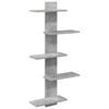 vidaXL V&aelig;gh&aelig;ngt Flydende Hylde Betongr&aring; 48,5 x 15 x 101 cm