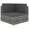 vidaXL hj&oslash;rnedel til sofa polyrattan gr&aring;