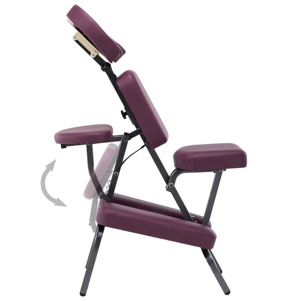 vidaXL massagestol kunstlæder bordeauxfarvet 122 x 81 x 48 cm