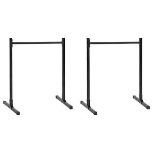 vidaXL Dip Station 2 stk. Sort 55 x 90 x 104.5 cm Pulverlakeret st&aring;l