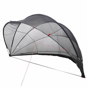 vidaXL Pool Dome Sort 472 x 460 x 229 cm