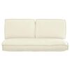 vidaXL Palle Pudes&aelig;t med pude 3 pcs Creme 120 x 60 x 12 cm Oxford stof