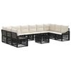 vidaXL Havesofa S&aelig;t 11 stk. Sort polyrattan
